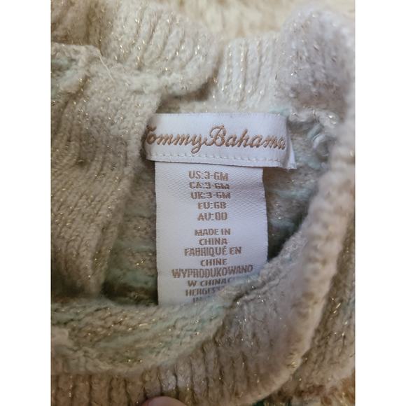 Tommy Bahama 3-6 Month Knit Ruffle Reindeer Christmas Sweater Dress - Picture 3 of 5